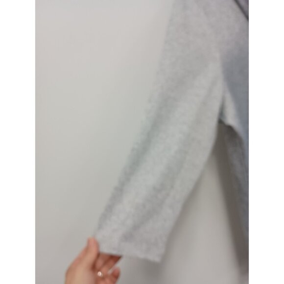 Indigo Soul Wearable Art Tunic Top Womens XL Gray Floral Embellished Cowl Neck - Picture 6 of 11